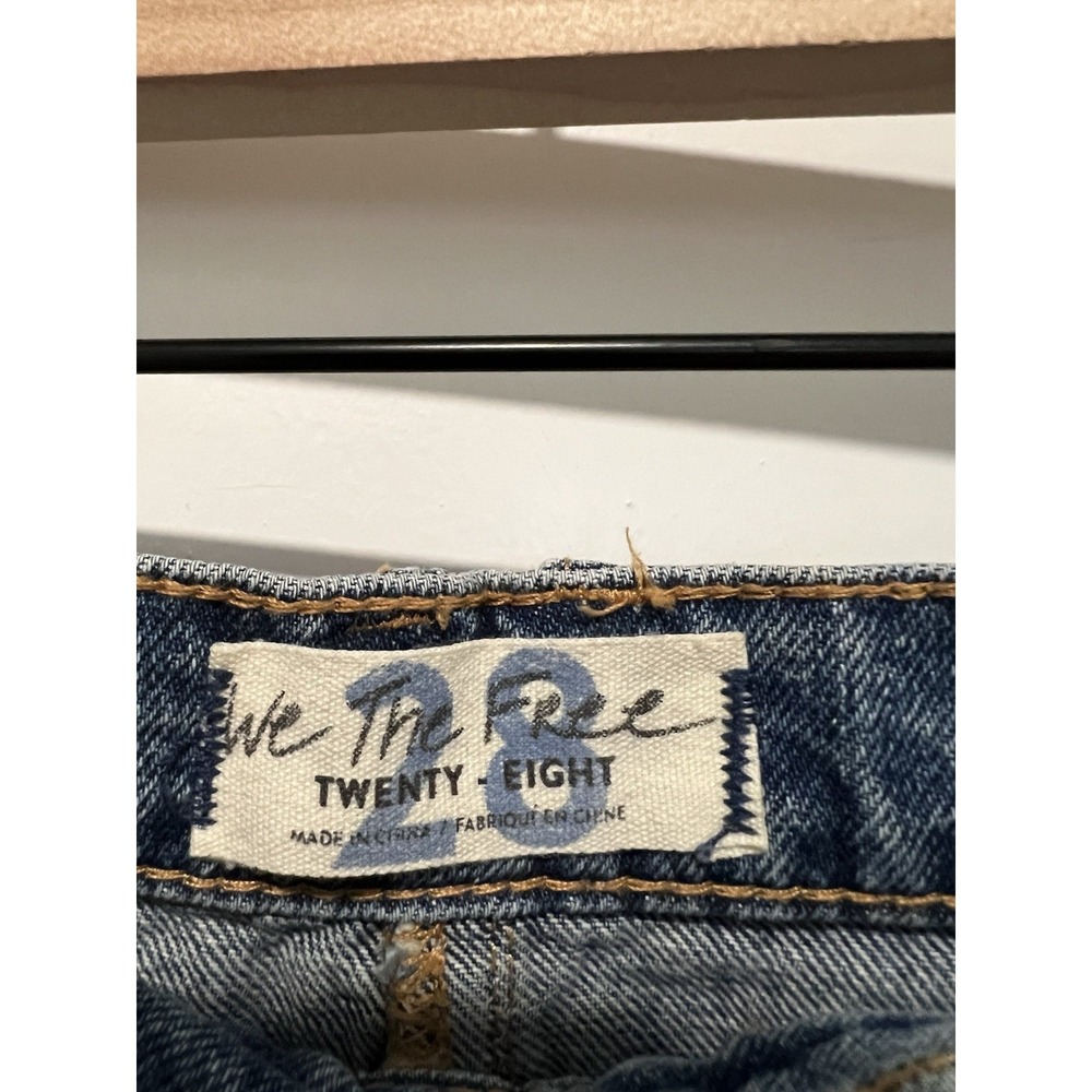 We The Free Brea Cut Off Denim Skirt by Free People Size 28 Light Wash - Picture 6 of 8